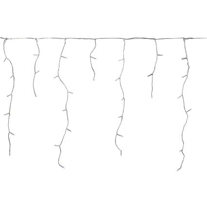 LED kültéri függöny 360 LED/7 funkció 14 m IP44 hideg fehér