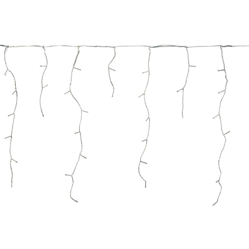 LED kültéri függöny 360 LED/7 funkció 14 m IP44 hideg fehér