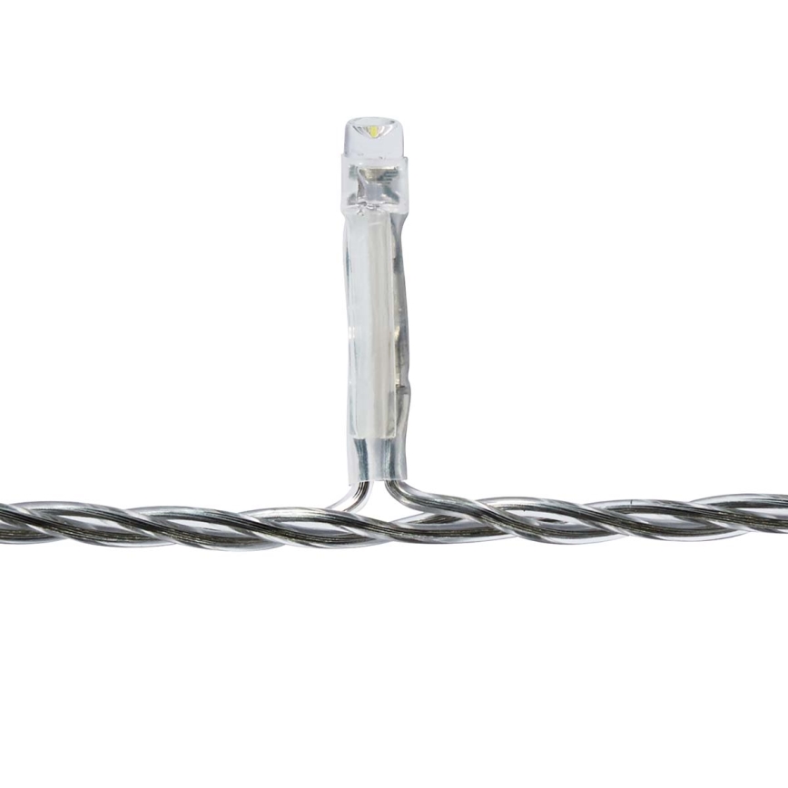 LED kültéri függöny 360 LED/7 funkció 14 m IP44 hideg fehér