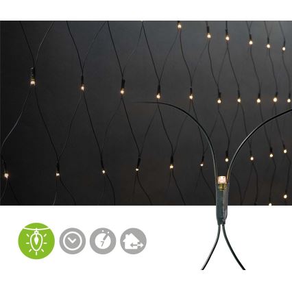 LED kültéri függöny 320xLED/7 funkciós 6m IP44 meleg fehér