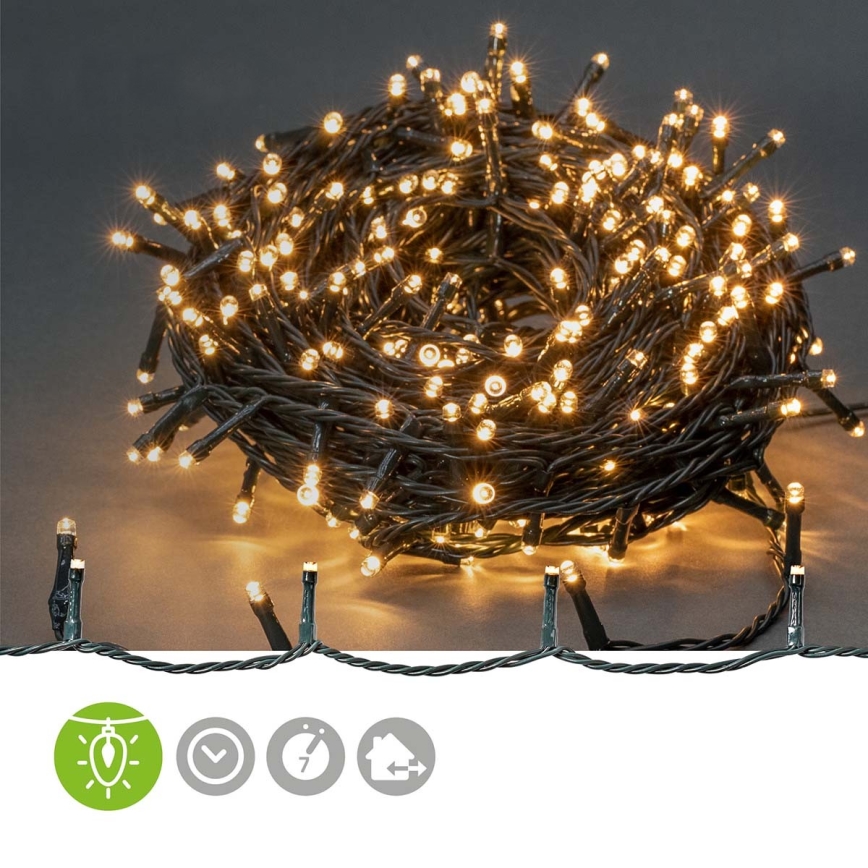 LED kültéri karácsonyi fényfüzér 720xLED/7 működési mód 57m IP44 meleg fehér
