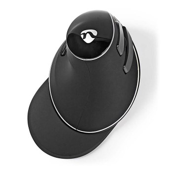 Nedis ERGOMSWS200BK − Ergonomikus vezeték nélküli egér 1600 dpi