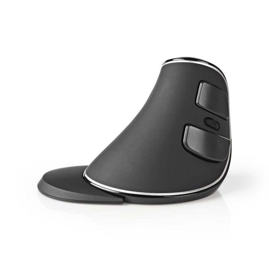 Nedis ERGOMSWS200BK − Ergonomikus vezeték nélküli egér 1600 dpi