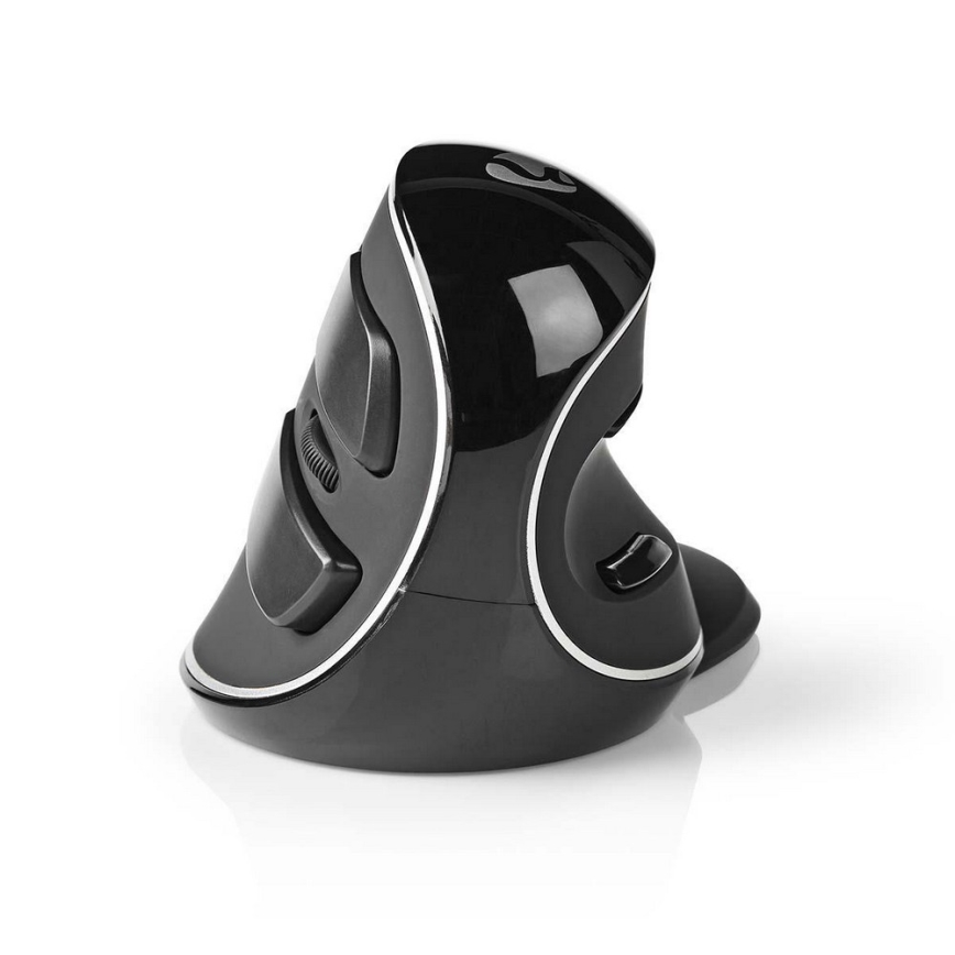 Nedis ERGOMSWS200BK − Ergonomikus vezeték nélküli egér 1600 dpi
