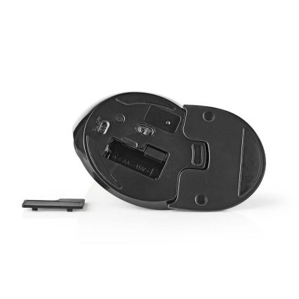 Nedis ERGOMSWS200BK − Ergonomikus vezeték nélküli egér 1600 dpi
