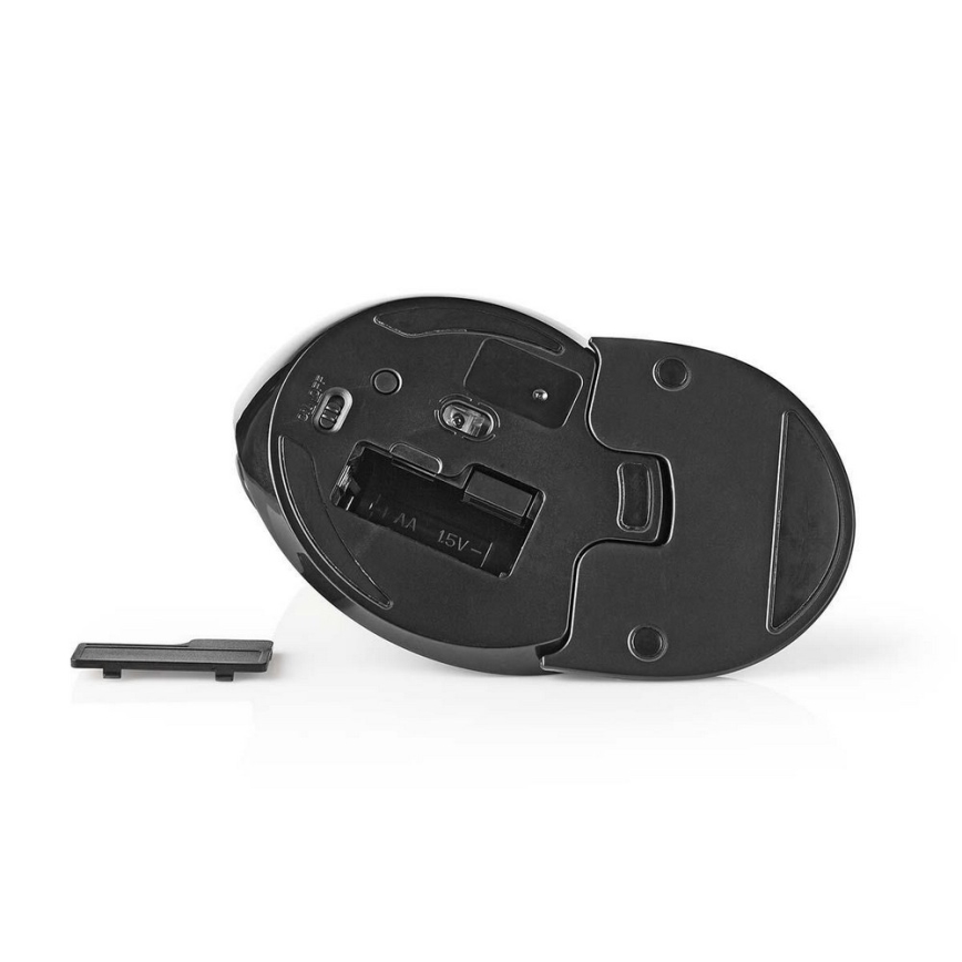 Nedis ERGOMSWS200BK − Ergonomikus vezeték nélküli egér 1600 dpi