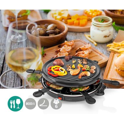 Raclette grill tartozékokkal 800W/230V