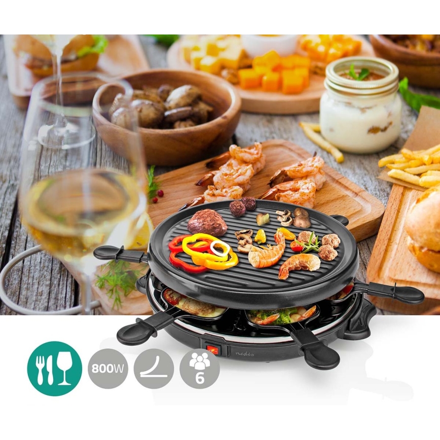 Raclette grill tartozékokkal 800W/230V