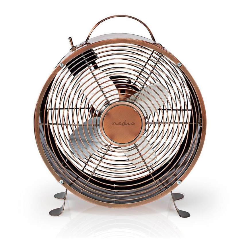 Nedis FNCL10CO20 - Asztali ventilátor RETRO 20W/230V réz ø25 cm