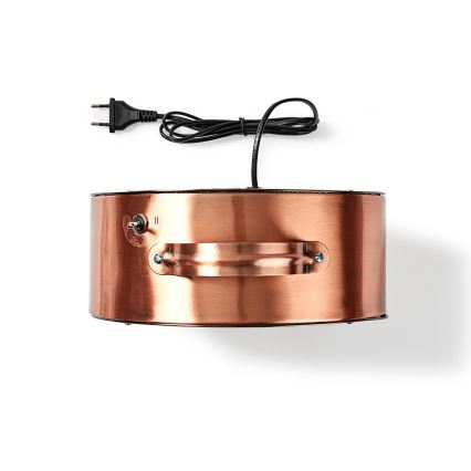 Nedis FNCL10CO20 - Asztali ventilátor RETRO 20W/230V réz ø25 cm