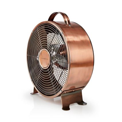 Nedis FNCL10CO20 - Asztali ventilátor RETRO 20W/230V réz ø25 cm