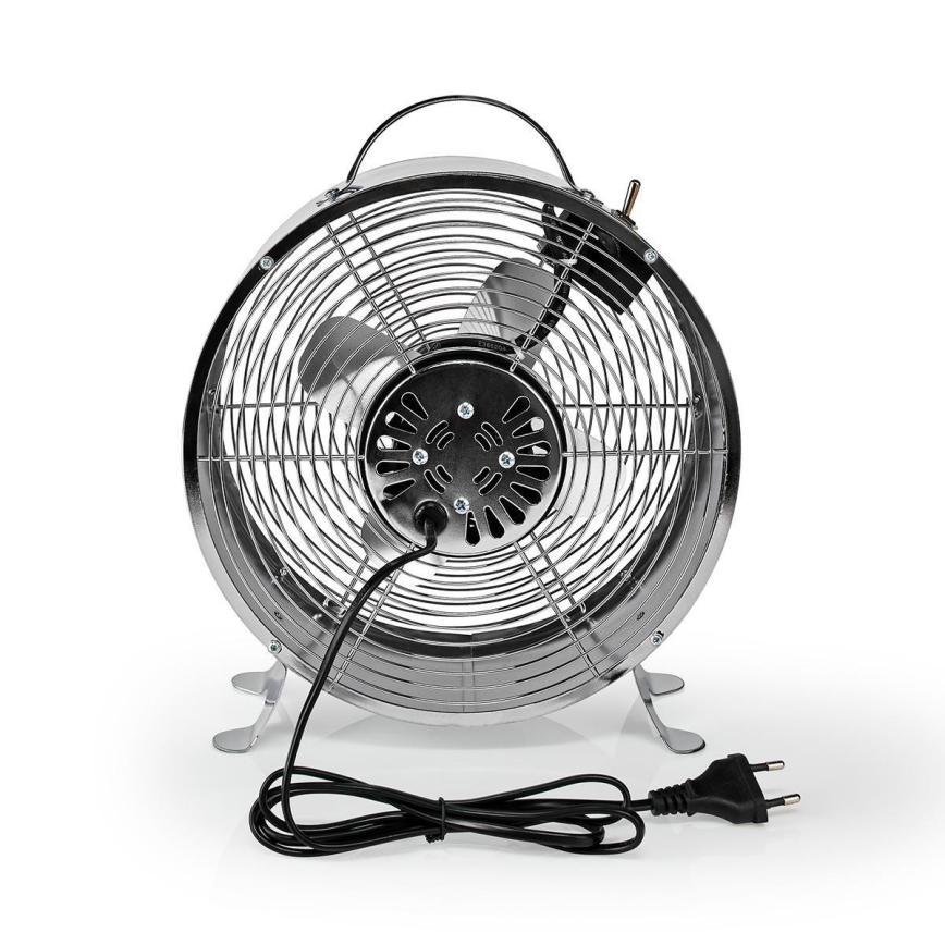 Asztali ventilátor RETRO 20W/230V matt króm ø25 cm