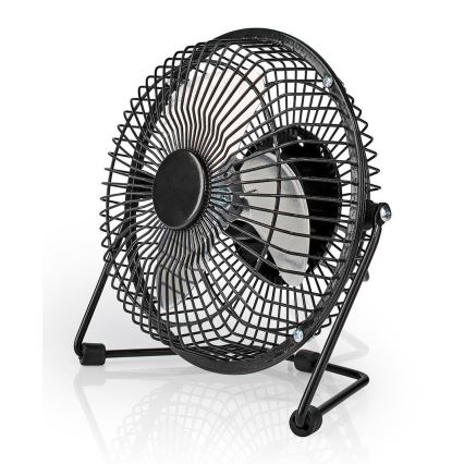 Asztali ventilátor 3W/USB 15 cm fekete