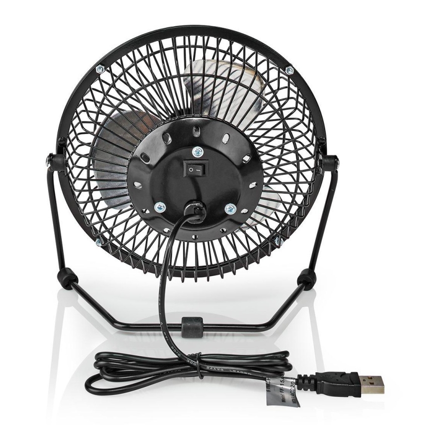Asztali ventilátor 3W/USB 15 cm fekete