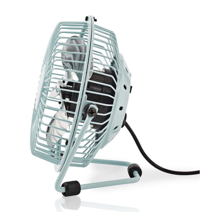 Asztali ventilátor 3W/USB 10 cm kék