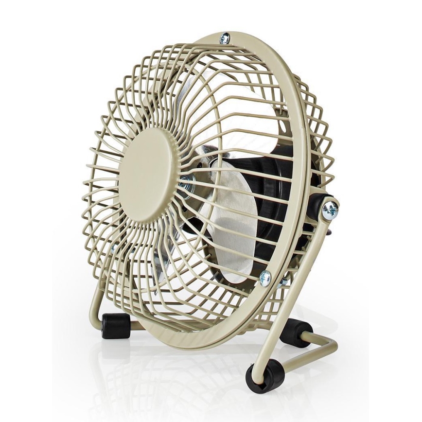 Asztali ventilátor 3W/USB 10 cm szürke