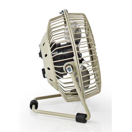 Asztali ventilátor 3W/USB 10 cm szürke