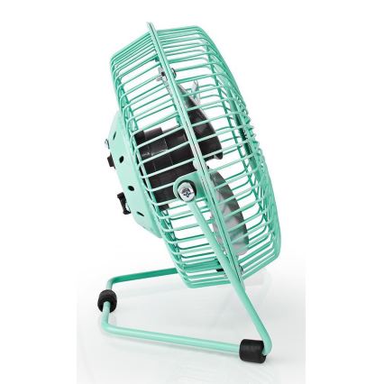 Asztali ventilátor 3W/USB 15 cm türkiz