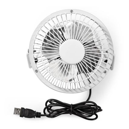 Asztali ventilátor 3W/USB 10 cm fehér