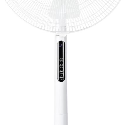 Álló ventilátor LED kijelzővel és hőmérővel 45W/230V fehér + távirányító