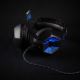 LED Gaming fejhallgató mikrofonnal fekete/kék