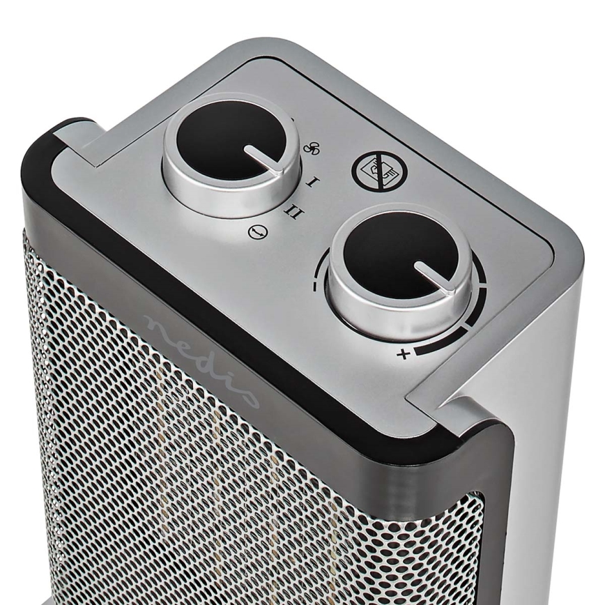 Ventilátor kerámia fűtőelemmel 1000/1500W/230V ezüst