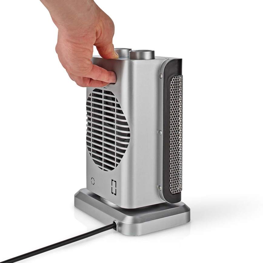 Ventilátor kerámia fűtőelemmel 1000/1500W/230V ezüst