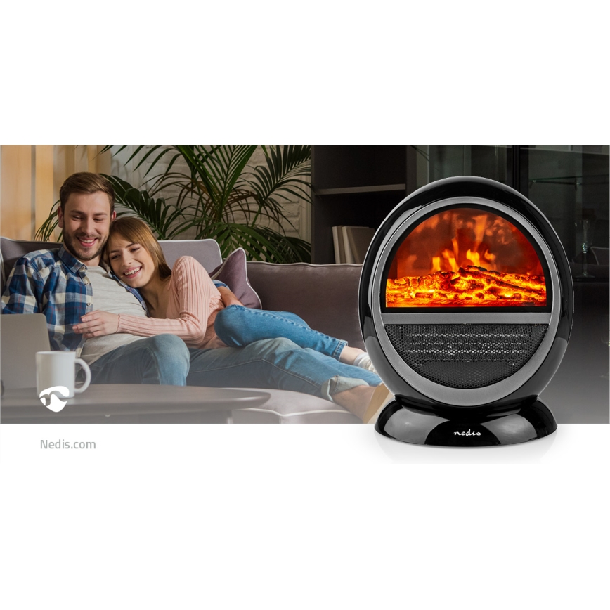 Ventilátor kerámia fűtőelemmel 1000/1500W/230V fekete