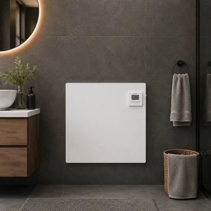 Infravörös fűtőpanel LCD-kijelzővel 425W/230V IP44 fehér