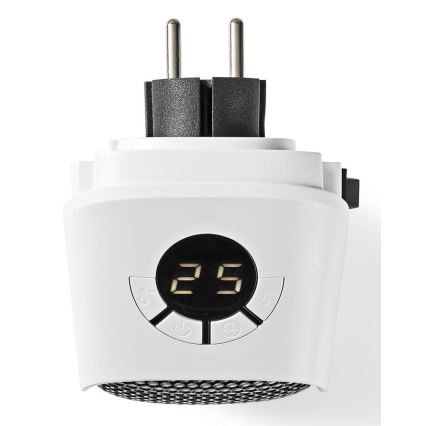 Konnektoros fűtés LCD kijelzővel és termosztáttal 400W/230V