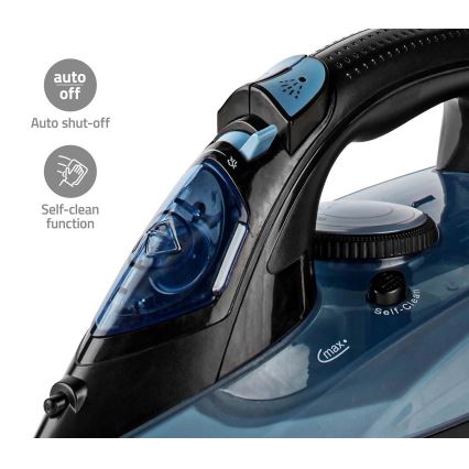 Gőzölős vasaló 2600W/230V fekete/kék