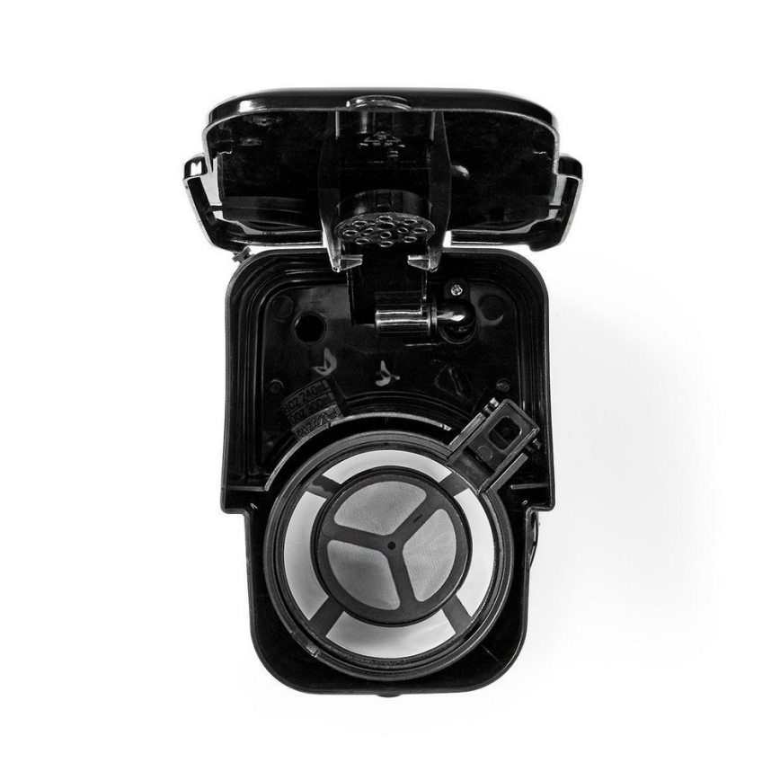 Egycsészés kávéfőző, 0,42 l kapacitással, időzítővel és utazó bögrével