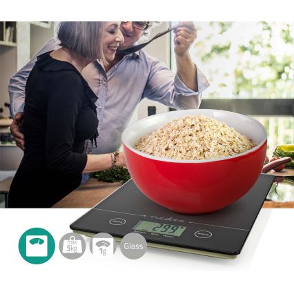 Digitális konyhai mérleg 1xCR2032 fekete