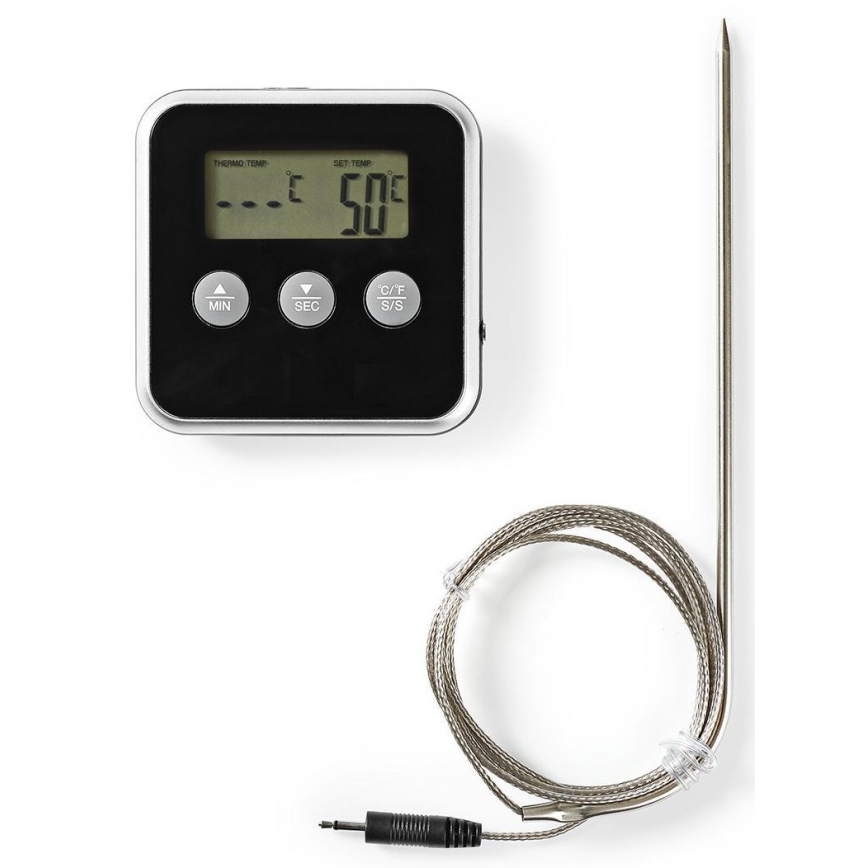 Maghőmérő digitális kijelzővel és időzítővel 0-250 °C 1xAAA