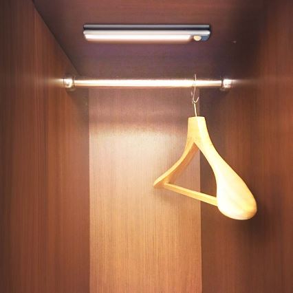 Nedis LCRM01WT - LED Újratölthető mágneses szekrényvilágítás érzékelővel LED/1W/1100 mAh 3000K