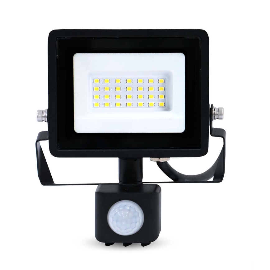 LED reflektor mozgás- és alkonykapcsolóval, konnektorba dugható LED/20W/230V IP44