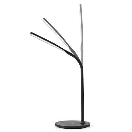 LED Dimmelhető érintőképernyős rugalmas asztali lámpa 15W vezeték nélküli töltéssel Qi LED/5,5W/230V 2700-6500K fekete