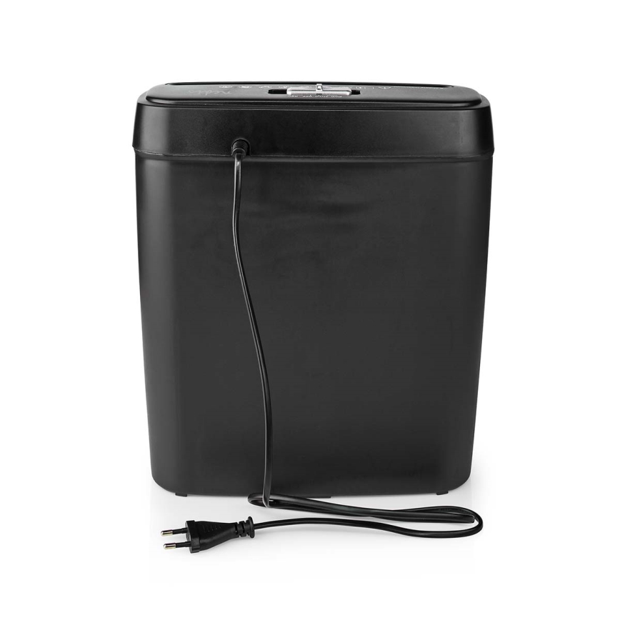 A4-es papírmegsemmisítő, 10 l űrtartalom, 230 V, fekete