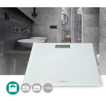 Digitális személymérleg 1xCR2032 fehér