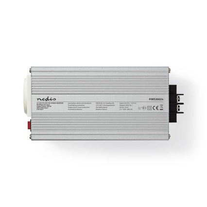 Feszültség átalakító 300W/24/230V + USB