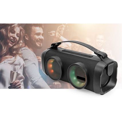 LED RGB újratölthető hangszóró 24W/3000 mAh IPX5