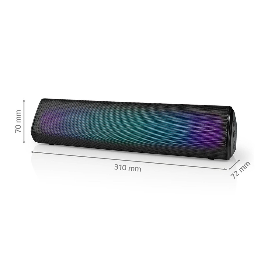 LED RGB újratölthető hangszóró 18W/1200 mAh