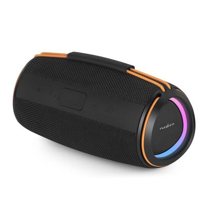 LED újratölthető hangszóró 60W/2000 mAh IPX4 fekete
