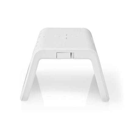 Ébresztőóra LCD kijelzővel és 15W/5V vezeték nélküli töltővel 1xCR2032 fehér