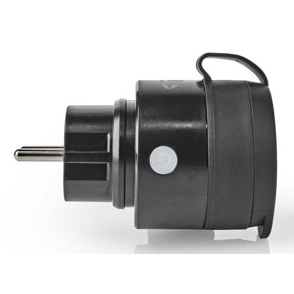 Okos konnektor 3680W/230V/Schuko F típus/16A Wi-Fi IP44 fekete