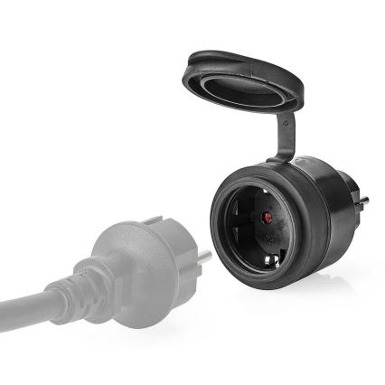 Okos konnektor 3680W/230V/Schuko F típus/16A Wi-Fi IP44 fekete