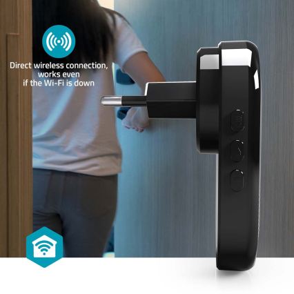 Gong a SmartLife Wi‑Fi csengőhöz, fekete