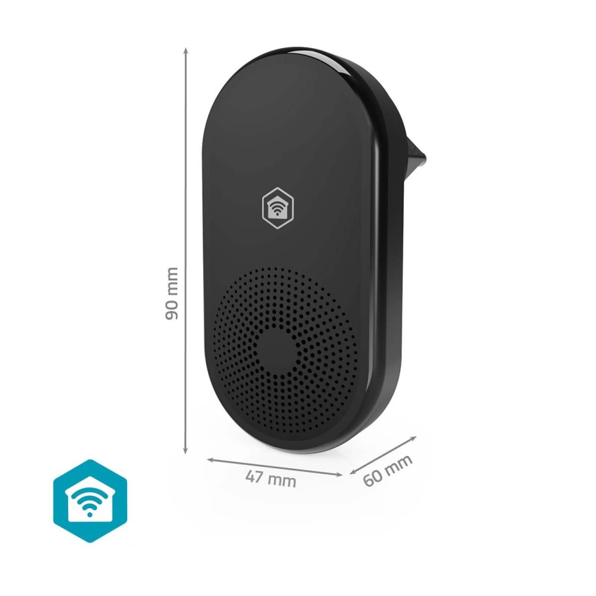 Gong a SmartLife Wi‑Fi csengőhöz, fekete