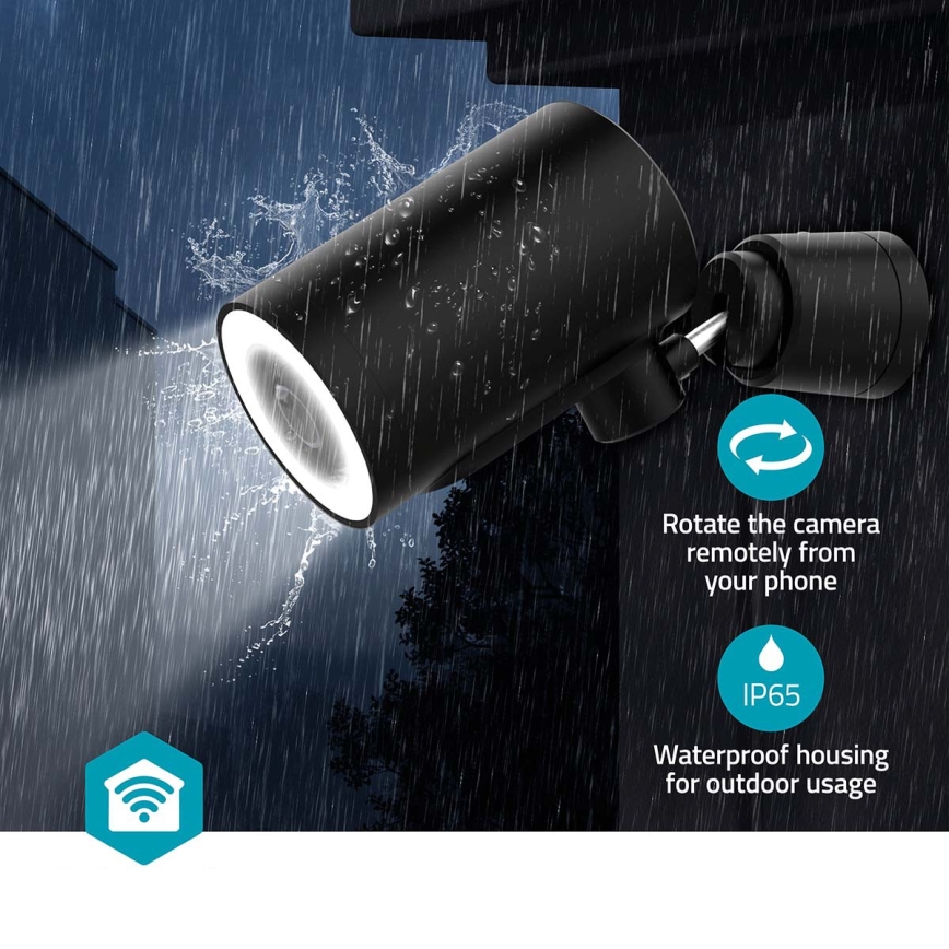 SmartLife okos kültéri kamera 5V 4K 8MP 3840x2160p IP65 Wi-Fi Tuya