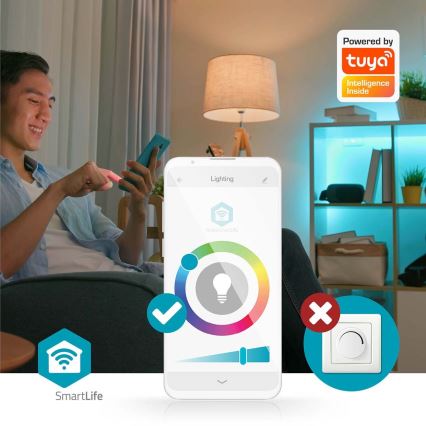 RGBW Dimmelhető mennyezeti lámpa SmartLife LED/18W/230V 2700-6500K Wi-Fi Tuya